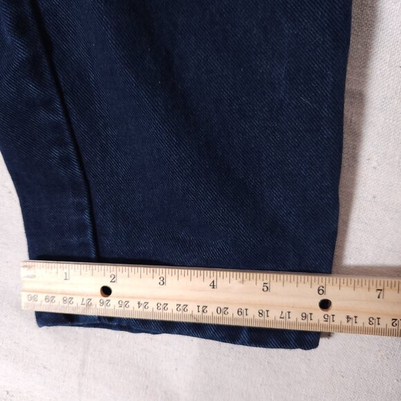 Marithe Francois Girbaud Blue Jeans Womens 9/10 Short Logo Denim Pants FLAW - Picture 9 of 16